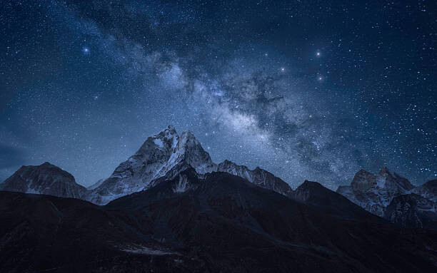 Levně Plakát, Obraz - Milky way over Ama Dablam, Sagarmatha NP, Nepal, Weerakarn Satitniramai, 40 × 26.7 cm