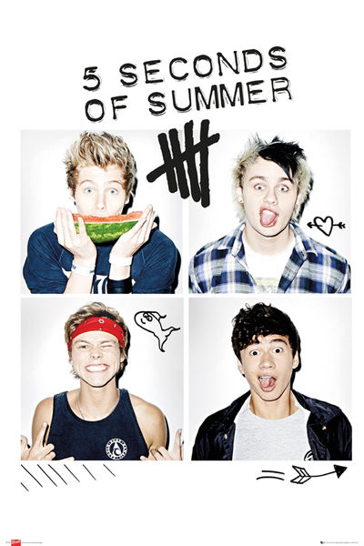 Poster 5 Seconds of Summer - Squares