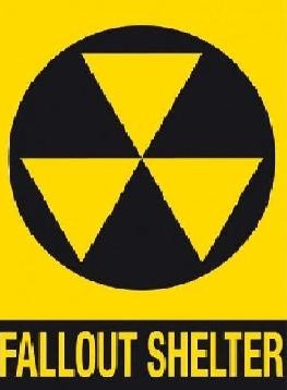 Metallschild FALLOUT SHELTER