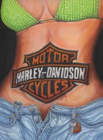 Metallschild CAROLINE STURGIS - harley davidson