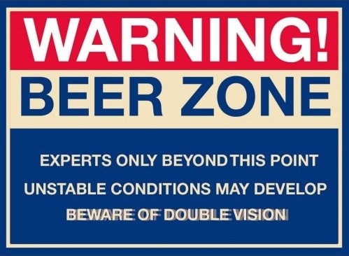 Metallschild BEER ZONE