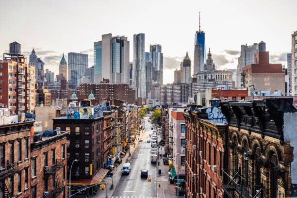 Levně Plakát, Obraz - Lower Manhattan cityscape - Chinatown, FilippoBacci, 40 × 26.7 cm