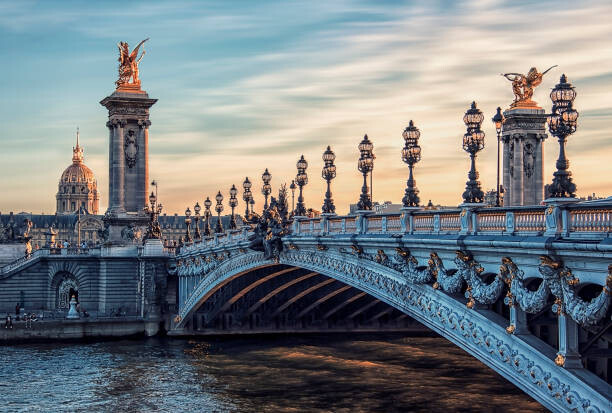Levně Plakát, Obraz - Alexandre III bridge in Paris, StockByM, 40 × 26.7 cm