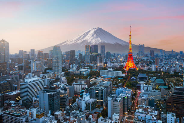 Levně Plakát, Obraz - Mt. Fuji and Tokyo skyline, Jackyenjoyphotography, 40 × 26.7 cm