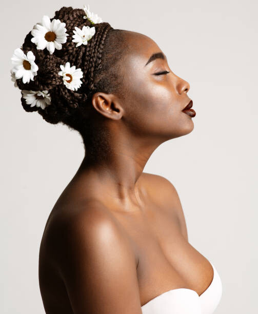 Umělecká fotografie Beauty Profile of African American Woman, inarik, (35 x 40 cm)