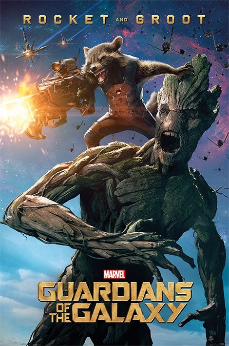 Poster Guardiani della Galassia - Rocket & Groot