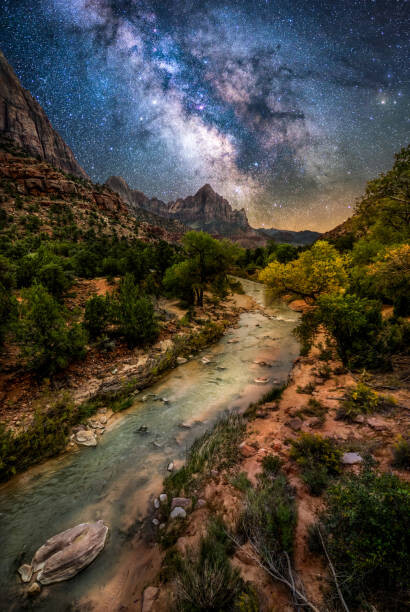 Levně Plakát, Obraz - Zion National Park at night, Eloi_Omella, 26.7 × 40 cm
