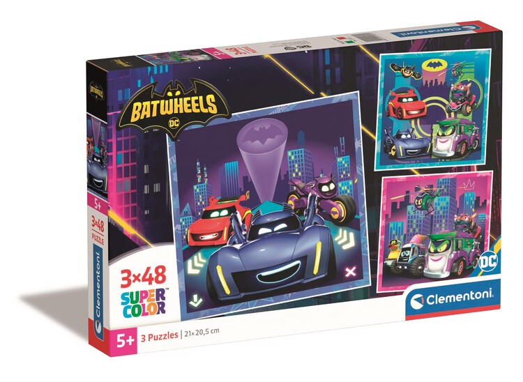 Puzzle Batman - Batwheels, (3x) 48 ks