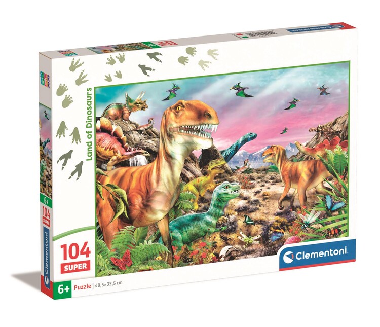 Puzzle Super - Noli - Land of Dinosaurs, 104 ks