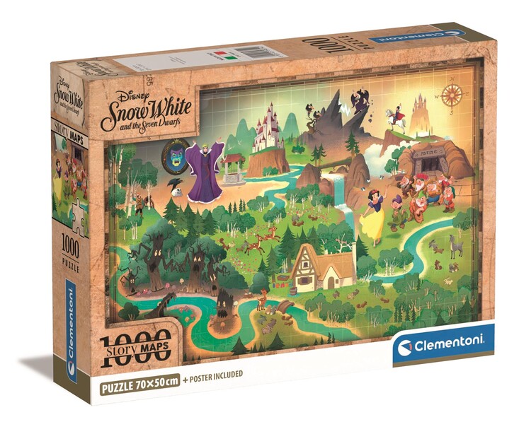 Puzzle Story Maps - Snow White, 1000 ks