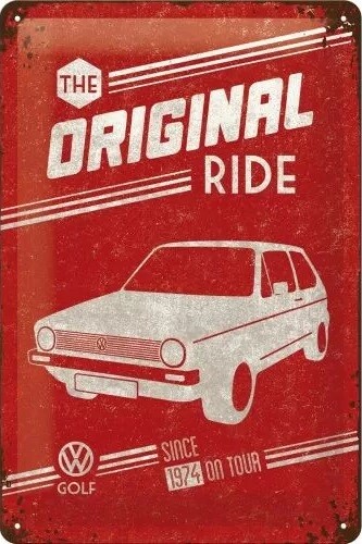 Levně Plechová cedule Volkswagen VW - Golf 1974, 20 x 30 cm