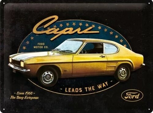 Metallschild Ford - Capri - Leads the Way
