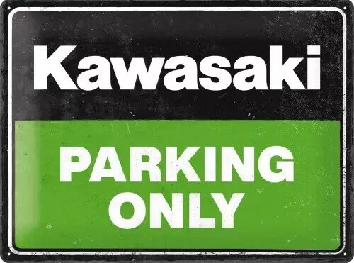Metallschild Kawasaki Parking Only
