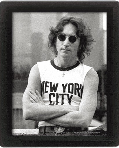 3D Poster John Lennon -  NYC - Bob Gruen