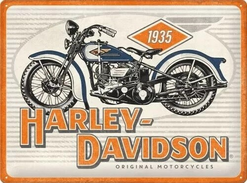 Metallschild Harley-Davidson - 1935