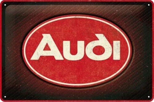Plechová cedule Audi - Red Logo, 30 × 20 cm
