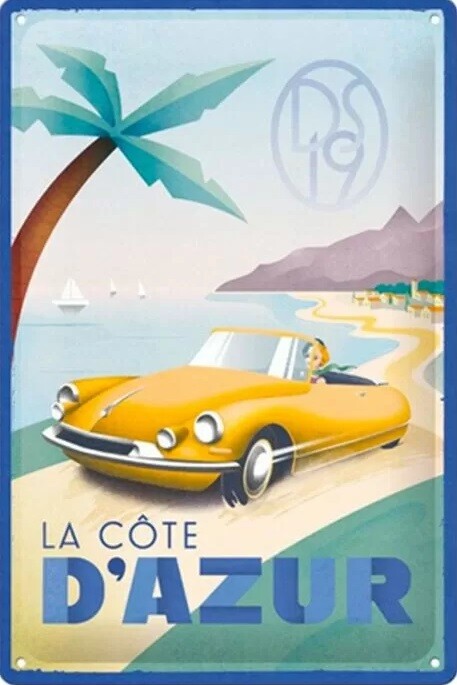 Metallschild Citroen La Cote D'Azur