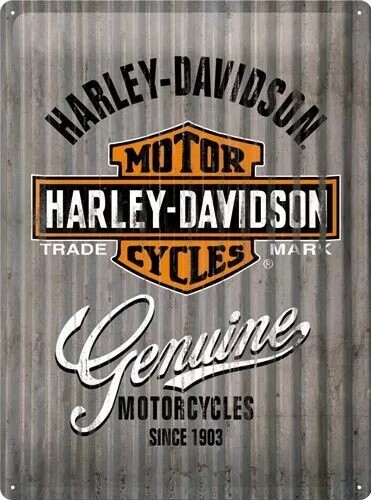 Metallschild Harley-Davidson - Genuine Motorcycles