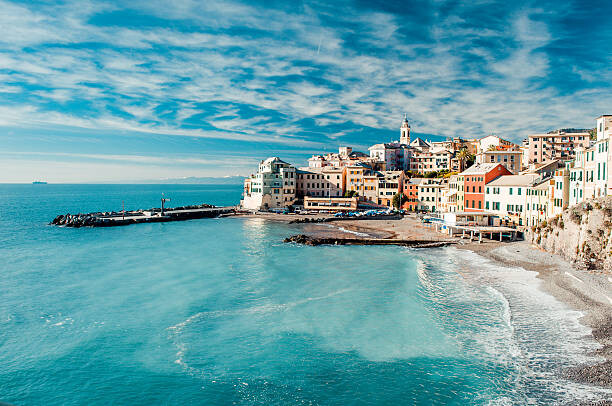 Levně Plakát, Obraz - View of Bogliasco, Italy, amoklv, 40 × 26.7 cm