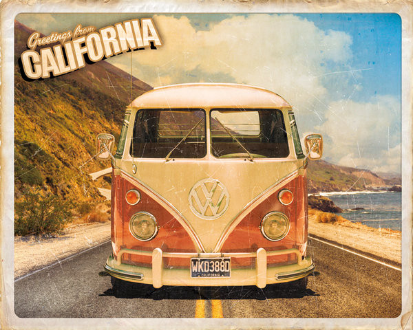 Poster VW Volkswagen Camper - California Camper