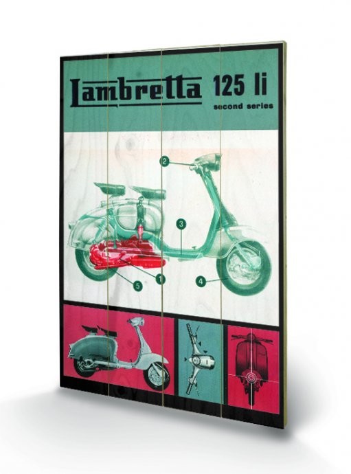 Bild auf Holz Lambretta 125 LI