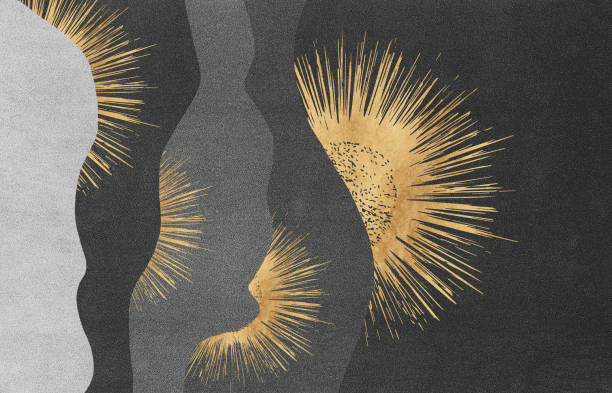 Ilustrace Abstract golden art. Rich texture. Modern, Luzhi Li, 40x26.7 cm