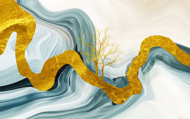 Ilustrace Abstract artistic blue paint background texture,, Luzhi Li, 40x24.6 cm