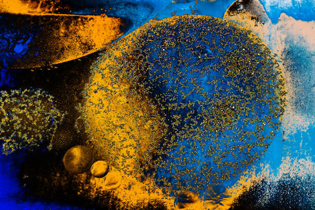 Ilustrace Macro shot of water oil emulsion, berkay, 40x26.7 cm