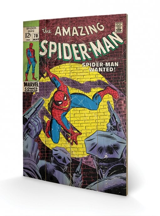 Spiderman - Wanted Schilderij op hout