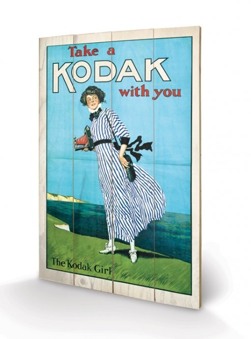 Bild auf Holz Kodak Girl