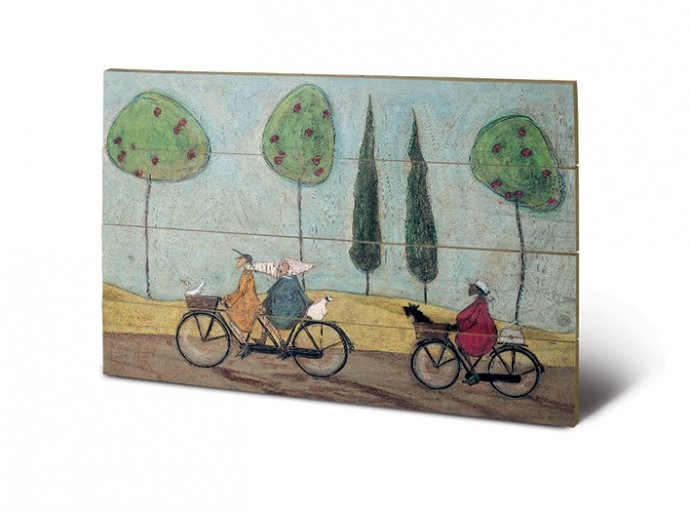 Levně Dřevěný obraz Sam Toft - A Nice Day For It, 59 × 40 cm