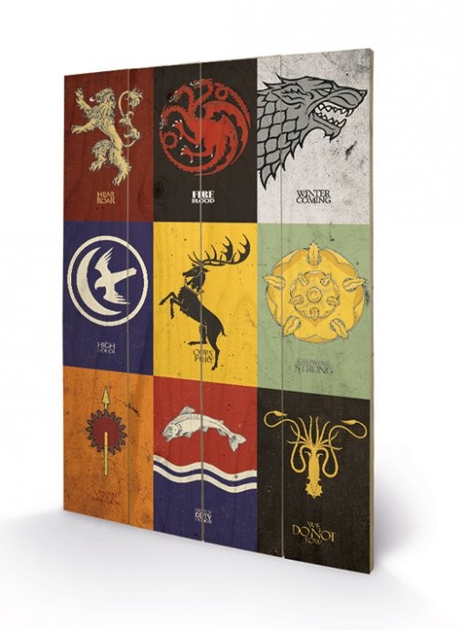 Bild auf Holz Game of Thrones - Sigils