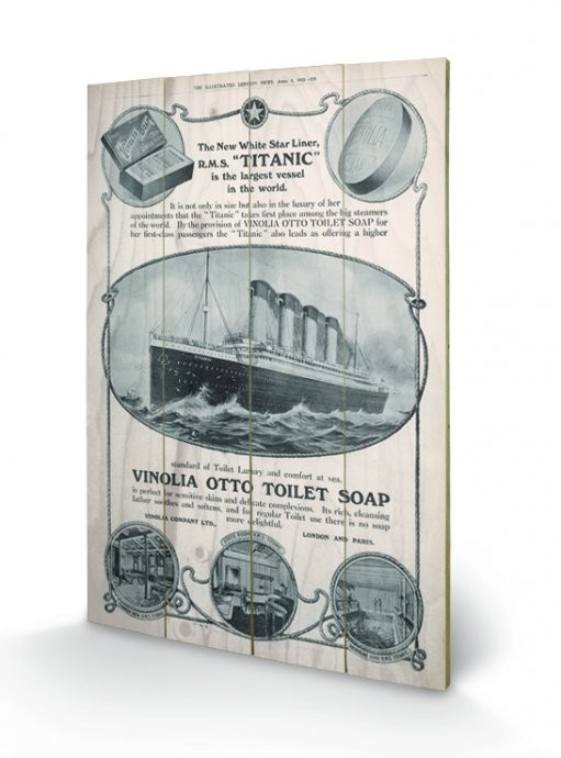Bild auf Holz Titanic - Toilet Soap