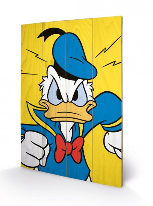 Donald Duck - Mad Schilderij op hout