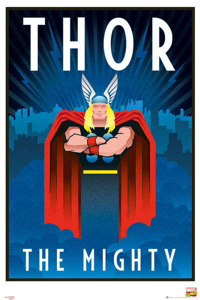 Póster Marvel - Retro Thor