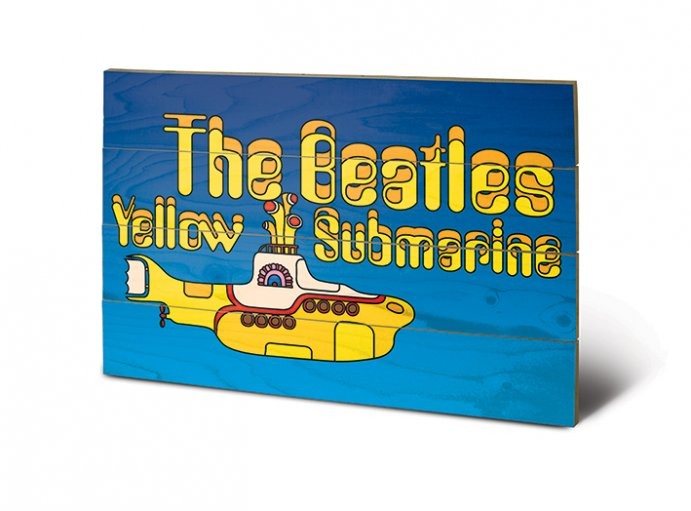 Bild auf Holz The Beatles - Yellow Submarine