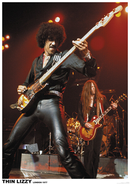 Plakát, Obraz - Thin Lizzy - London 1977, 59.4x84 cm