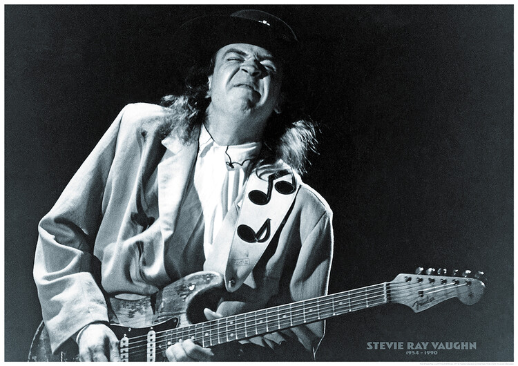 Plakát, Obraz - Stevie Ray Vaughan - 1954-1990, (84 x 59.4 cm)