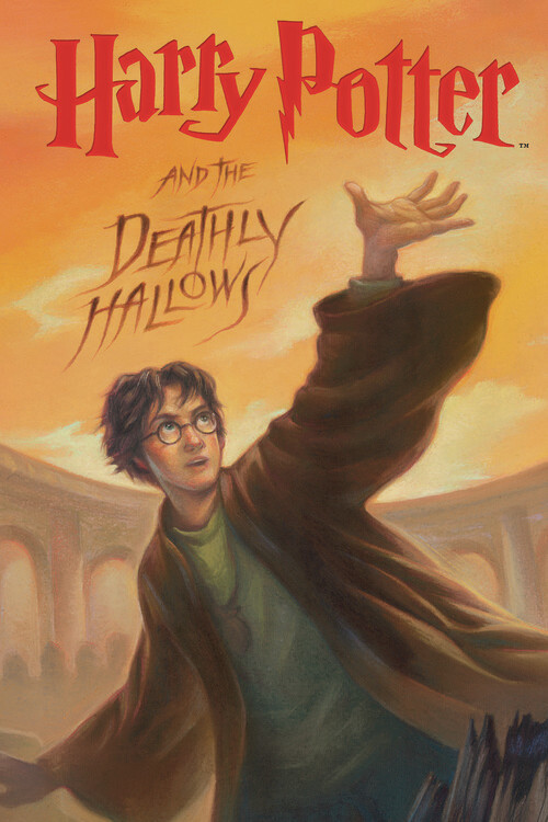 Umělecký tisk Harry Potter - Deathly Hallows book cover, 26.7x40 cm
