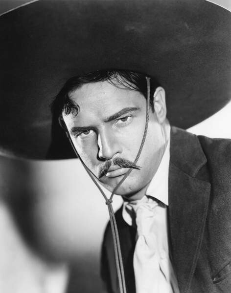 Fotografie Marlon Brando, Viva Zapata ! 1952 Directed By Elia Kazan, 30x40 cm
