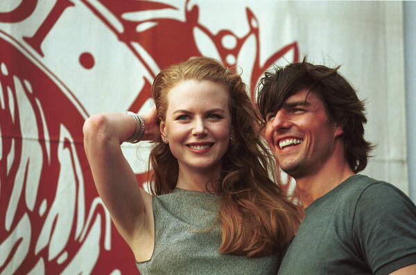 Fotografie Comedians Nicole Kidman and Tom Cruise in Venice in 1999, 40x26.7 cm