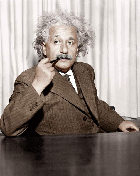 Umělecká fotografie Albert Einstein at Princeton, 1933, Unknown photographer,, (30 x 40 cm)