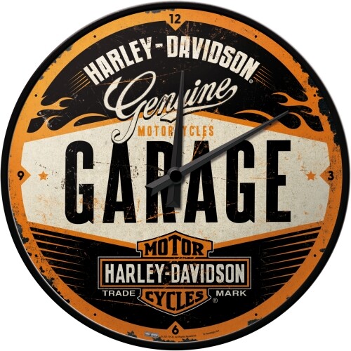 Hodiny Harley Davidson - Garage