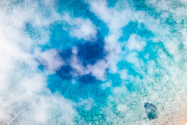 Fotografie Steam of geyser from above, Semera,, Roberto Moiola / Sysaworld, 40x26.7 cm