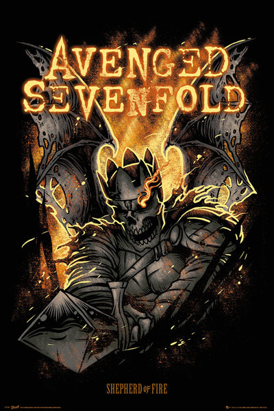 【ALAN FORBAS】Avenged Sevenfold ポスター Poster Avenged Sevenfold - Sheperd of Fire | Wall Art | 3+1 FREE