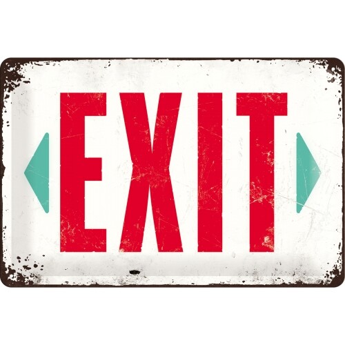 Metalen bord Exit