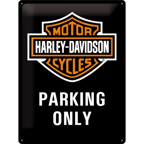 Plechová cedule Harley Davidson - Parking Only, 30x40 cm