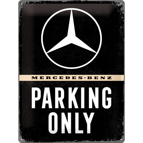Plechová cedule Mercedes-Benz - Parking Only, (30 x 40 cm)