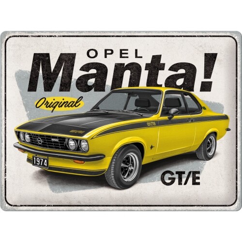 Plechová cedule Opel - Manta GT/E, 40 x 30 cm