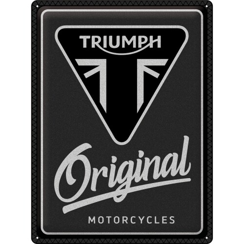 Plechová cedule Triumph - Original Motorcycles, (30 x 40 cm)